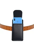 Galaxy A40 Uyumlu  Bele Takılan Kemer Kılıfı Suni Deri Kapaklı Mıknatıslı thumbnail 1