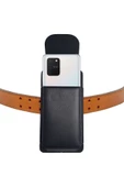 Samsung Galaxy M51 Uyumlu Kılıf Kapak - Bel Kemer Kılıfı Suni Deri thumbnail 1