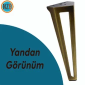 Mobilya Koltuk Konsol Tv Ünite Masa Ayağı Metal Ayakları 20 Cm Antik Sarı thumbnail 3