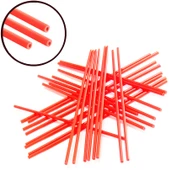 Lolipop Şeker Parti Çubuğu Pipet 2mmx115mm İnce Esnek Boru Kamış Çubuk -100 Lü Paket - 1