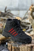 Big King Siyah Kırmızı Çizgili Kauçuk Unisex Trekking Bot thumbnail 1