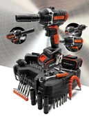 Yüksek Torks 2çift Akülü Kömürsüz Motor Akülü Vidalama Darbeli Somun Sıkma Sökme Combo Cırcır SetSet thumbnail 2