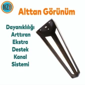 Mobilya Koltuk Konsol Tv Ünite Masa Ayağı Metal Ayakları 20 Cm Antik Sarı thumbnail 4