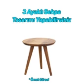 Ahşap Mobilya Ayağı 3 Adet 45 cm Sehpa Zigon Orta Masa Puf Tabure Tv Ünitesi Ayakları M8 Civatalı - 8