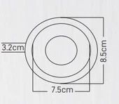 Maxled Sıva Altı GU-10 Duylu Beyaz Platin Yuvarlak Dekoratif Spot Kasa MX-2010 - 2