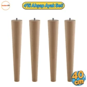 Ahşap Mobilya Ayağı 4 Adet 40 cm Sehpa Zigon Orta Masa Puf Tabure Tv Ünitesi Ayakları M8 Civatalı thumbnail 1