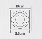 Maxled MX-2056 Kare Spot PC Boş Kasa Beyaz thumbnail 2