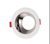 Maxled Sıva Altı GU-10 Duylu Beyaz Platin Yuvarlak Dekoratif Spot Kasa MX-2010 - 1