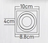 Maxled Sıva Altı GU-10 Duylu Kare Saten Siyah Dekoratif Spot Kasa MX-2036 thumbnail 2