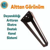 Mobilya Koltuk Konsol Tv Ünite Masa Ayağı Metal Ayakları 20 Cm Antik Bakır thumbnail 5