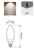 Panasonic 6,5W (50W) Led Mum Ampul Gün Işığı 4000K - E14 6 Adet Avize Lambası - 2