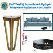 Mobilya Koltuk Baza Puf Kanepe Tv Ünite Masa Ayağı Ayakları Metal Ayak 14 Cm Antik Sarı thumbnail 3