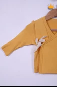 Babyhola Prematüre Serisi 48cm Hastane Çıkışı Kruvaze Üst Patikli Alt Önlük Bere %100 Pamuk 4'lü Takım 22415 - 12