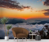 Bulut Günbatımı Manzaralı Duvar Kağıdı Baskı thumbnail 6