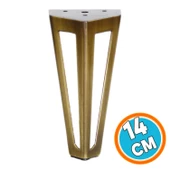 Mobilya Koltuk Baza Puf Kanepe Tv Ünite Masa Ayağı Ayakları Metal Ayak 14 Cm Antik Sarı thumbnail 1