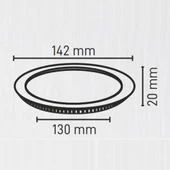 Maxled 9W Siyah Kasa Yuvarlak Sıva Altı Led Panel 6500K Beyaz thumbnail 2