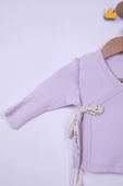 Babyhola Prematüre Serisi 48cm Hastane Çıkışı Kruvaze Üst Patikli Alt Önlük Bere %100 Pamuk 4'lü Takım 22415 - 10