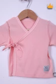 Babyhola Prematüre Serisi 48cm Hastane Çıkışı Kruvaze Üst Patikli Alt Önlük Bere %100 Pamuk 4'lü Takım 22415 - 7