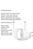 iPad Air 3. Nesil Uyumlu Hızlı Şarj Adaptörü 20W ve Şarj Kablosu 20W - HIZLI - 2
