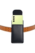 Samsung A34 5G  Uyumlu Kılıfı Kemer Kılıfı - Suni Deri Bele Takılan Kapaklı Kemer Kılıf thumbnail 1