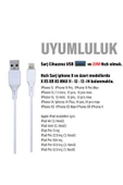 iPhone Uyumlu HIZLI Şarj Kablosu 20W 3.4A USB Apple iPhone Hızlı Şarj Kablosu - 2