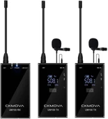 CKMOVA UM100 Kit-2 Ultra Kompakt 3.5mm Çıkışlı 1 Alıcı 2 vericili UHF Kablosuz Yaka Mikrofon Seti - 1