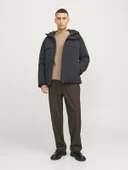 JACK JONES Erkek Softshell Su Geçirmez Kapüşonlu Mont Ceket 12259457 - 3