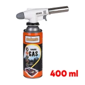 Çakmaklı Pürmüz Yedek Kartuşu Kamp Gazı 400 ML Piknik Kamp Mangal Mutfak Ateş Tutuşturucu 4 Adet - 6