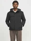 JACK JONES Erkek Softshell Su Geçirmez Kapüşonlu Mont Ceket 12259457 - 1