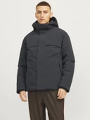 JACK JONES Erkek Softshell Su Geçirmez Kapüşonlu Mont Ceket 12259457 - 1
