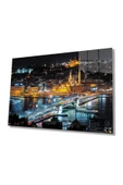 AlpiLeo Istanbul Gece Manzarası 4mm Dayanıklı Alp Özel Cam Tablo Temperli Cam thumbnail 1