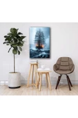 AlpiLeo Fırtınanın Gözünde Alp Özel Cam Tablo Hediyelik Büyük Tablo Ev Ofis Dekoru thumbnail 3