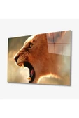 AlpiLeo Aslan Hayvan Alp Özel Cam Tablo 4mm Dayanıklı Temperli Cam thumbnail 1