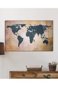 AlpiLeo Dünya Haritası Uv Baskılı Alp Özel Cam Tablo, Ev Ve Ofis Duvar Dekoru, Hediyelik thumbnail 2