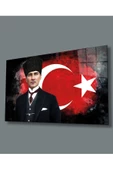 AlpiLeo Atatürk Ve Ay Yıldız Alp Özel Cam Tablo, Uv Baskılı Ve Temperli, Hediyelik thumbnail 1