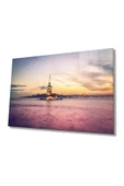 AlpiLeo Istanbul Kız Kulesi Manzaralı 4mm Dayanıklı Alp Özel Cam Tablo Temperli Cam thumbnail 1