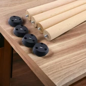 4 Adet Ahşap Mobilya Ayağı 50 cm Dereceli Aparatlı Sehpa Zigon Orta Masa Puf Tabure Ayakları m8 thumbnail 4