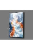 AlpiLeo Ateş Ve Buzun Dansı Alp Özel Cam Tablo Hediyelik Büyük Tablo Ev Ofis Dekoru thumbnail 2