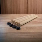 4 Adet Ahşap Mobilya Ayağı 50 cm Dereceli Aparatlı Sehpa Zigon Orta Masa Puf Tabure Ayakları m8 thumbnail 3