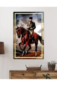 AlpiLeo Gold Şerit At Üzerinde Atatürk Alp Özel Cam Tablo thumbnail 2