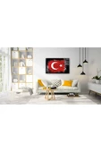 AlpiLeo Türk Bayrağı Siyah Fon Alp Özel Cam Tablo thumbnail 2