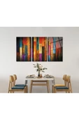 AlpiLeo Tahta Soyut Renkli 3lü Kombin Alp Özel Cam Tablo thumbnail 2
