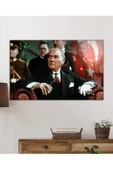 AlpiLeo Atatürk Portresi Uv Baskılı Alp Özel Cam Tablo, Ev Ve Ofis Duvar Dekoru Hediyelik thumbnail 2