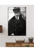 AlpiLeo Atatürk Portresi Uv Baskılı Alp Özel Cam Tablo, Ev Ve Ofis Duvar Dekoru Hediyelik thumbnail 2