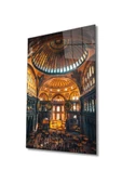 AlpiLeo Ayasofya Camii Motif Dini Islami Alp Özel Cam Tablo Ev Ve Ofis Duvar Dekoru thumbnail 1