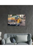 AlpiLeo Klasik Araba Sokak Bina Alp Özel Cam Tablo, Ev Ve Ofis Duvar Dekoru thumbnail 3