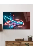 AlpiLeo Soyut Neon Tarzı Heykel Alp Özel Cam Tablo, Ev Ve Ofis Duvar Dekoru thumbnail 2