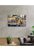AlpiLeo Klasik Araba Sokak Bina Alp Özel Cam Tablo, Ev Ve Ofis Duvar Dekoru thumbnail 2