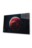 AlpiLeo Kırmızı Gezegen Uzay Alp Özel Cam Tablo Ev Ve Ofis Duvar Dekoru thumbnail 1