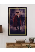 AlpiLeo Gold Şerit Pardesülü Atatürk Alp Özel Cam Tablo, Uv Baskılı Ve Temperli, Hediyelik thumbnail 2